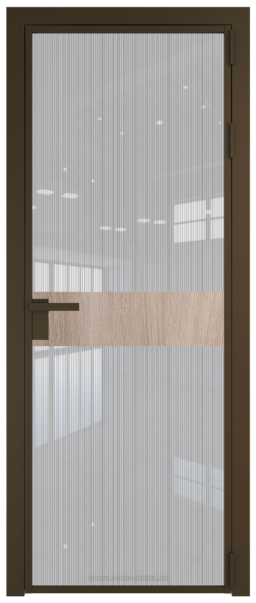 6 AG стекло Узор Страйп цвет профиля Деорэ вставка Дуб Сонома
