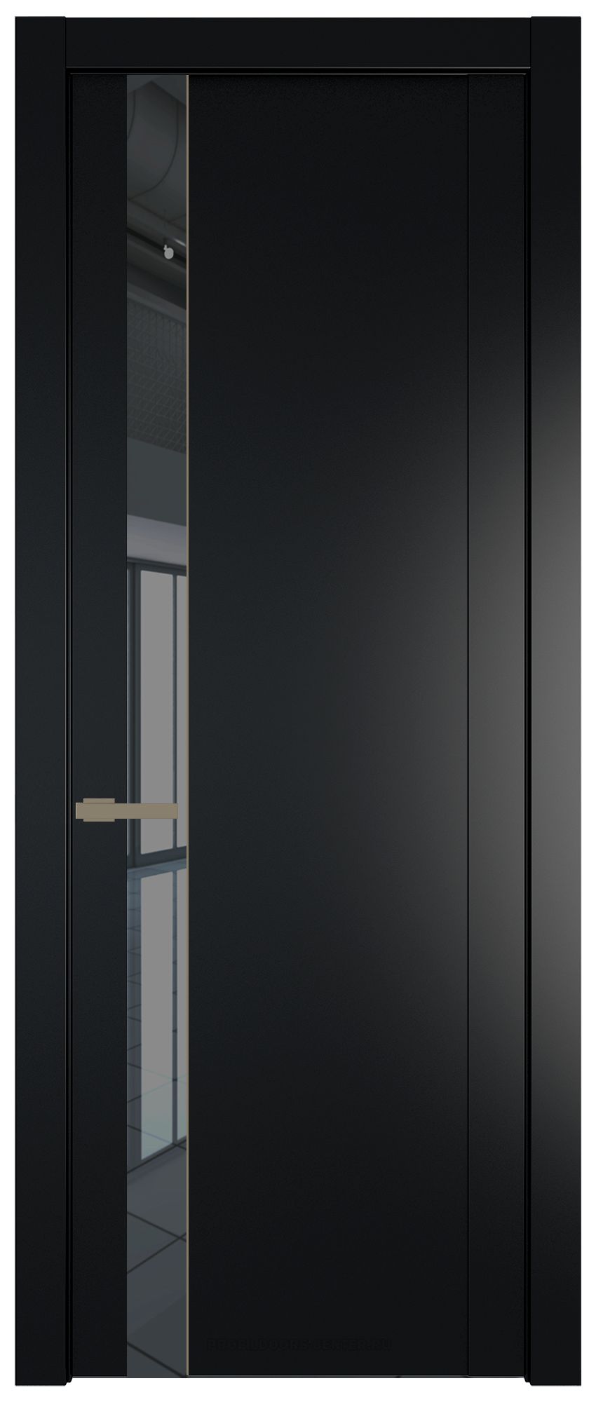 1.2P Блэк Зеркало Grey молдинг Шампань