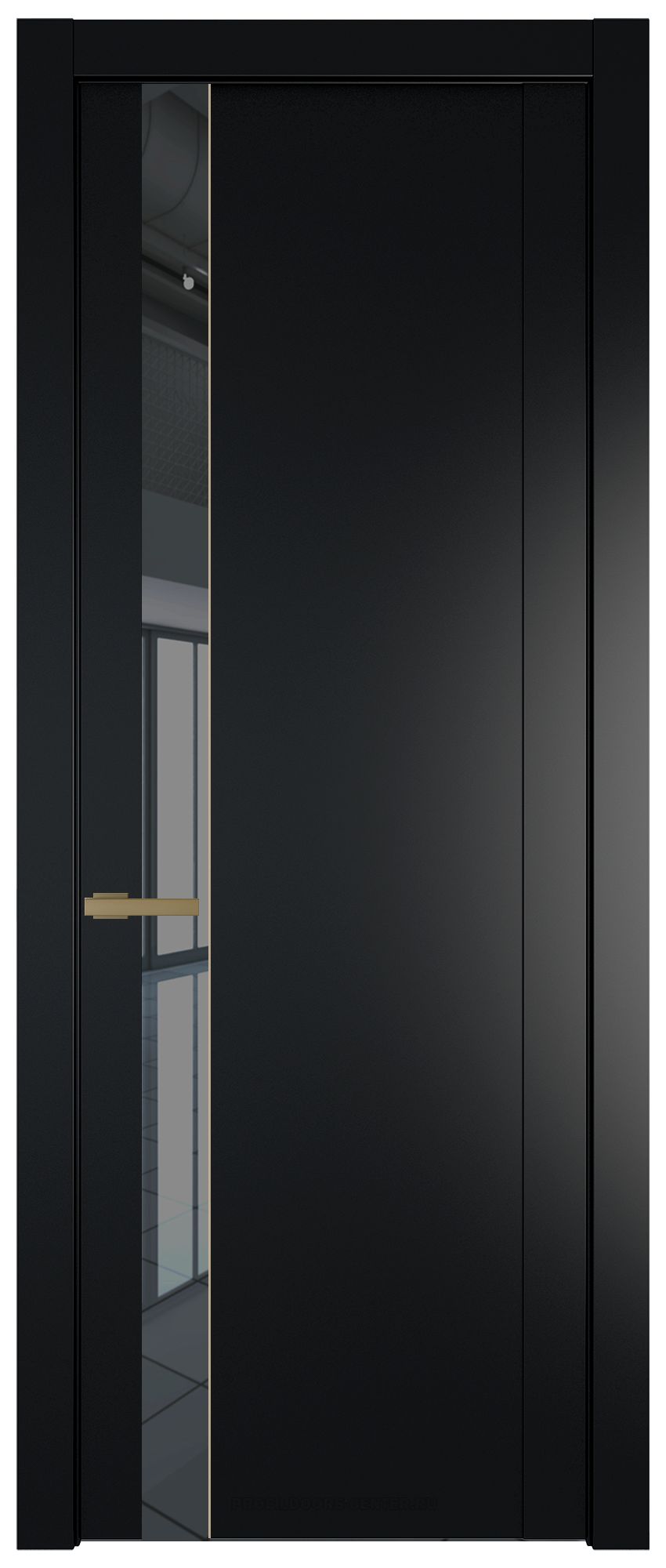 1.2P Блэк Зеркало Grey молдинг Золото