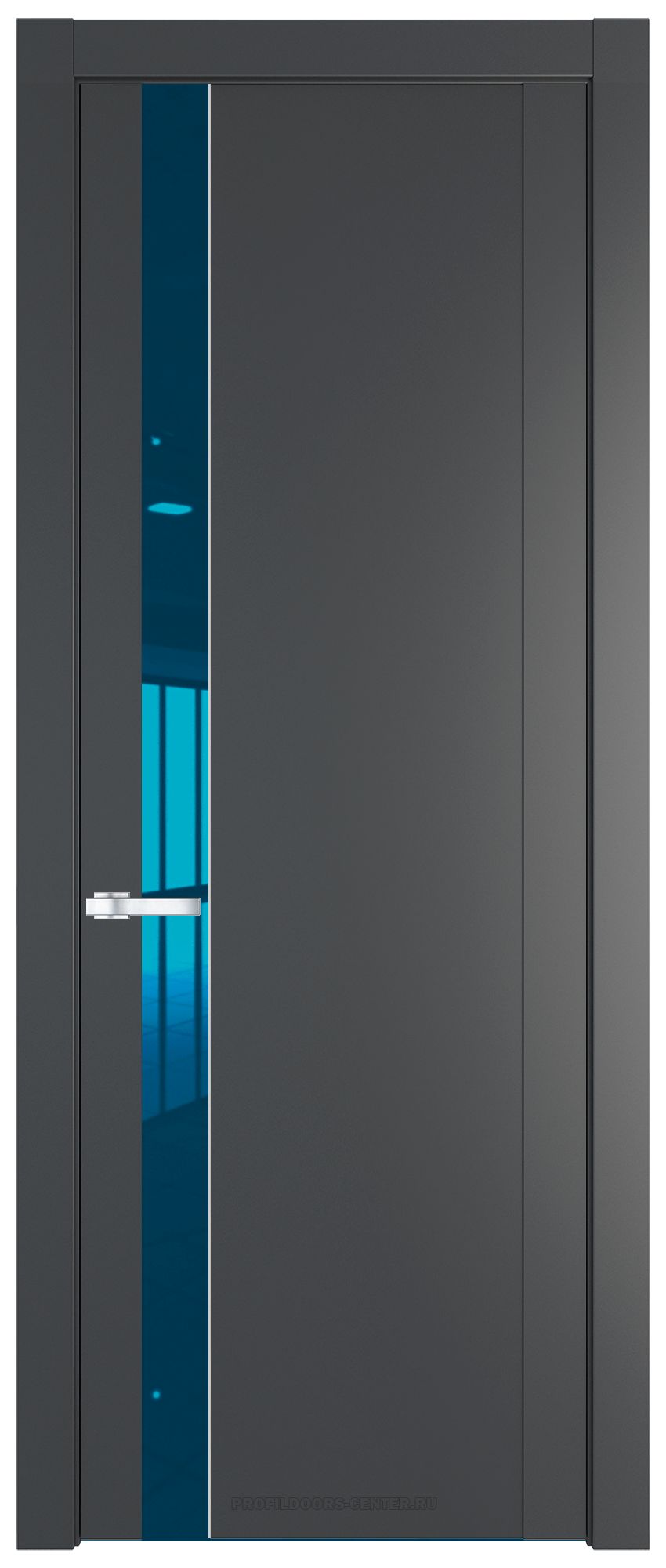 1.2P Графит Зеркало Blue молдинг Серебро