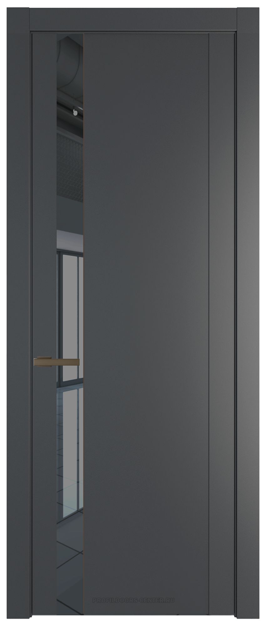 1.2P Графит Зеркало Grey молдинг Деорэ
