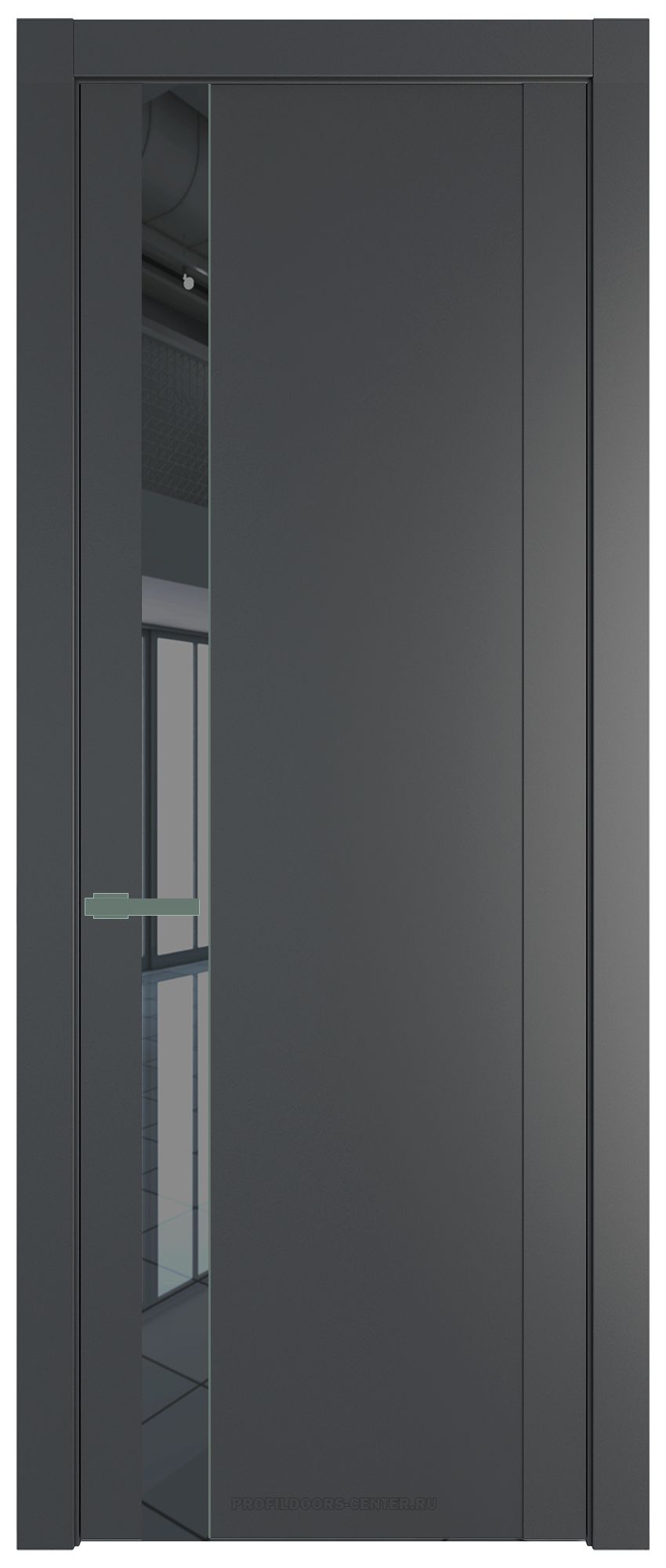 1.2P Графит Зеркало Grey молдинг Зеленый воск