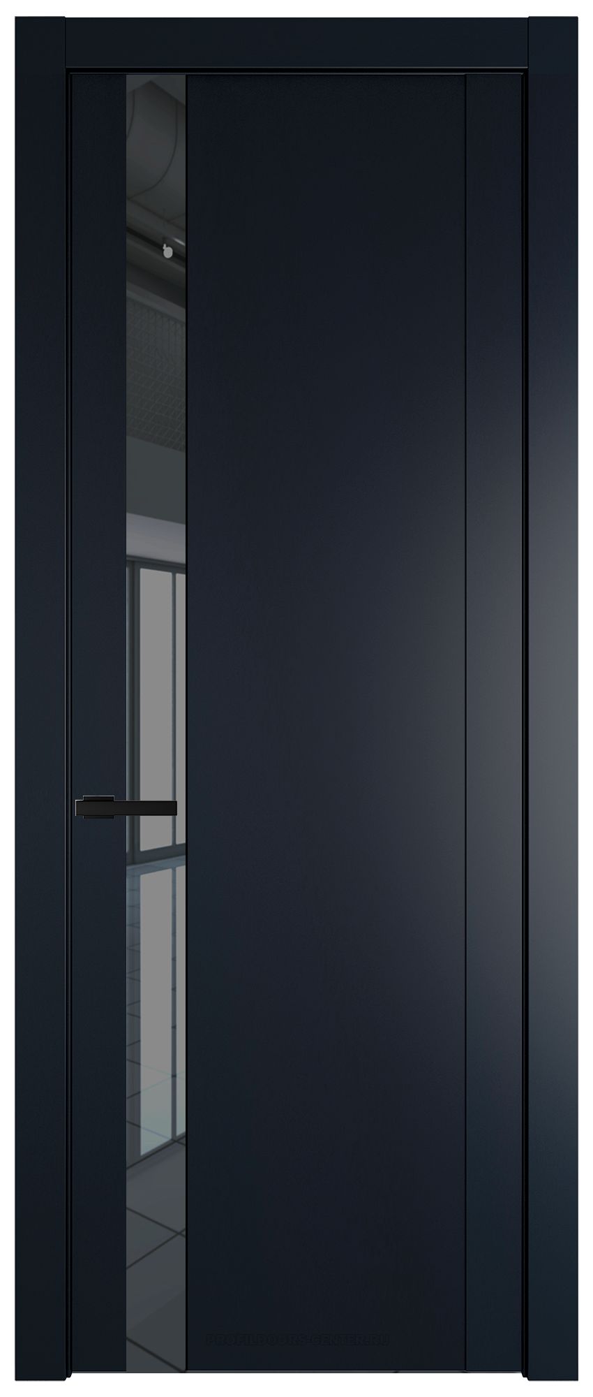 1.2P Нэви Блу Зеркало Grey молдинг Черный матовый
