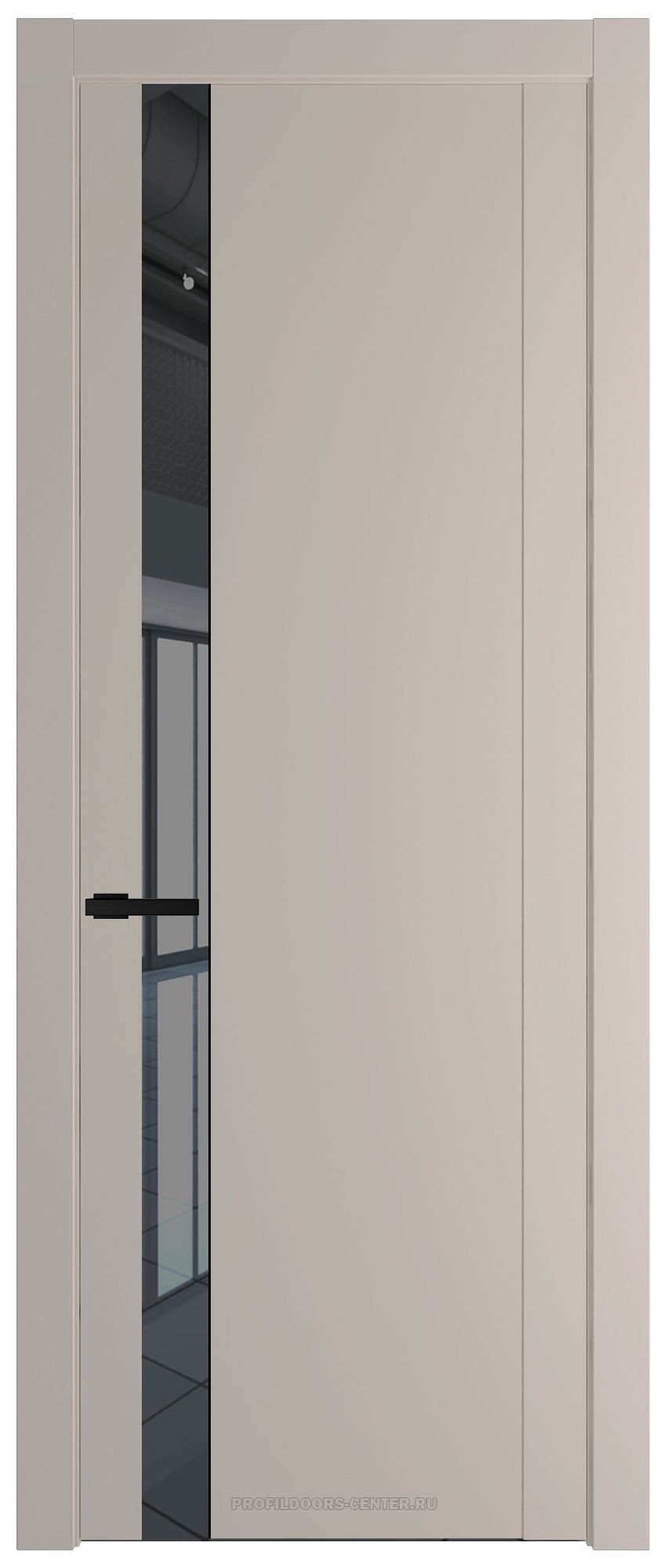 1.2P Сэнд Зеркало Grey молдинг Черный матовый