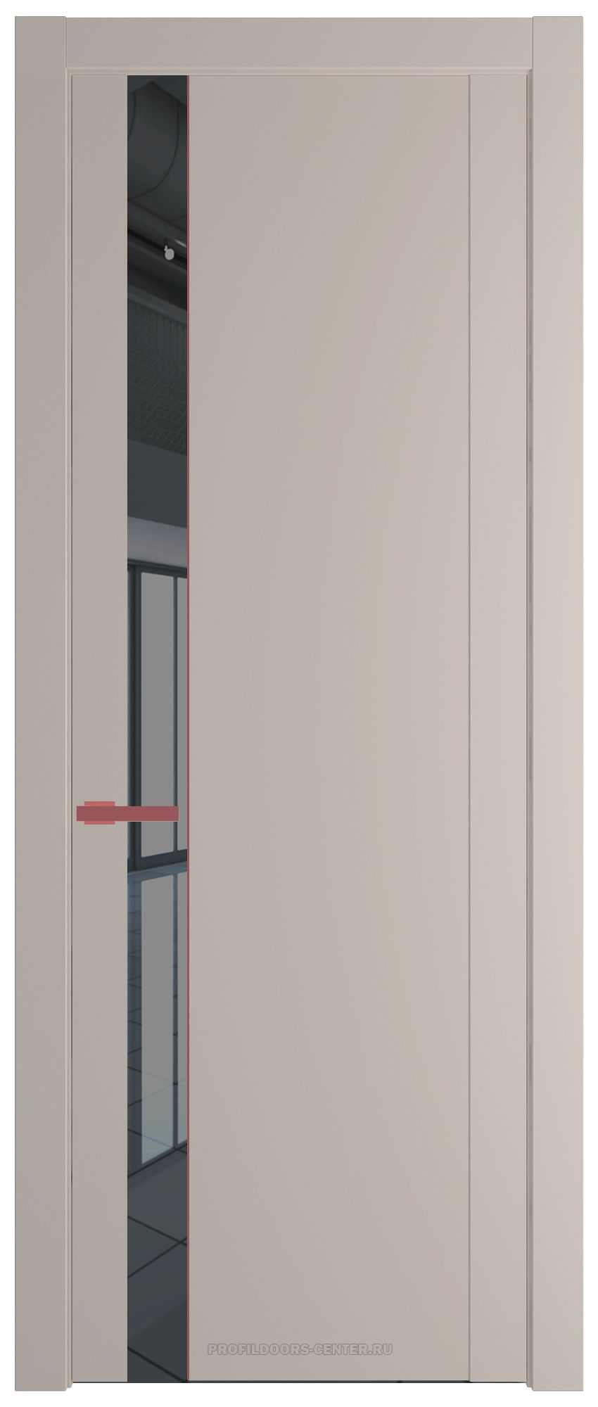 1.2P Сэнд Зеркало Grey молдинг Красный антрацит