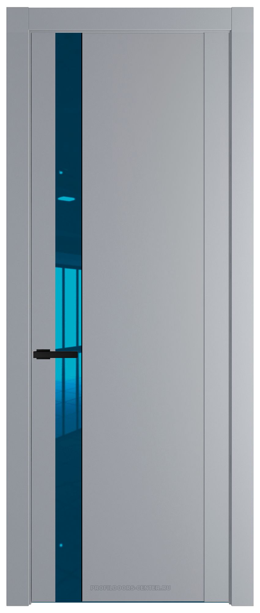 1.2P Смоки Зеркало Blue молдинг Черный матовый