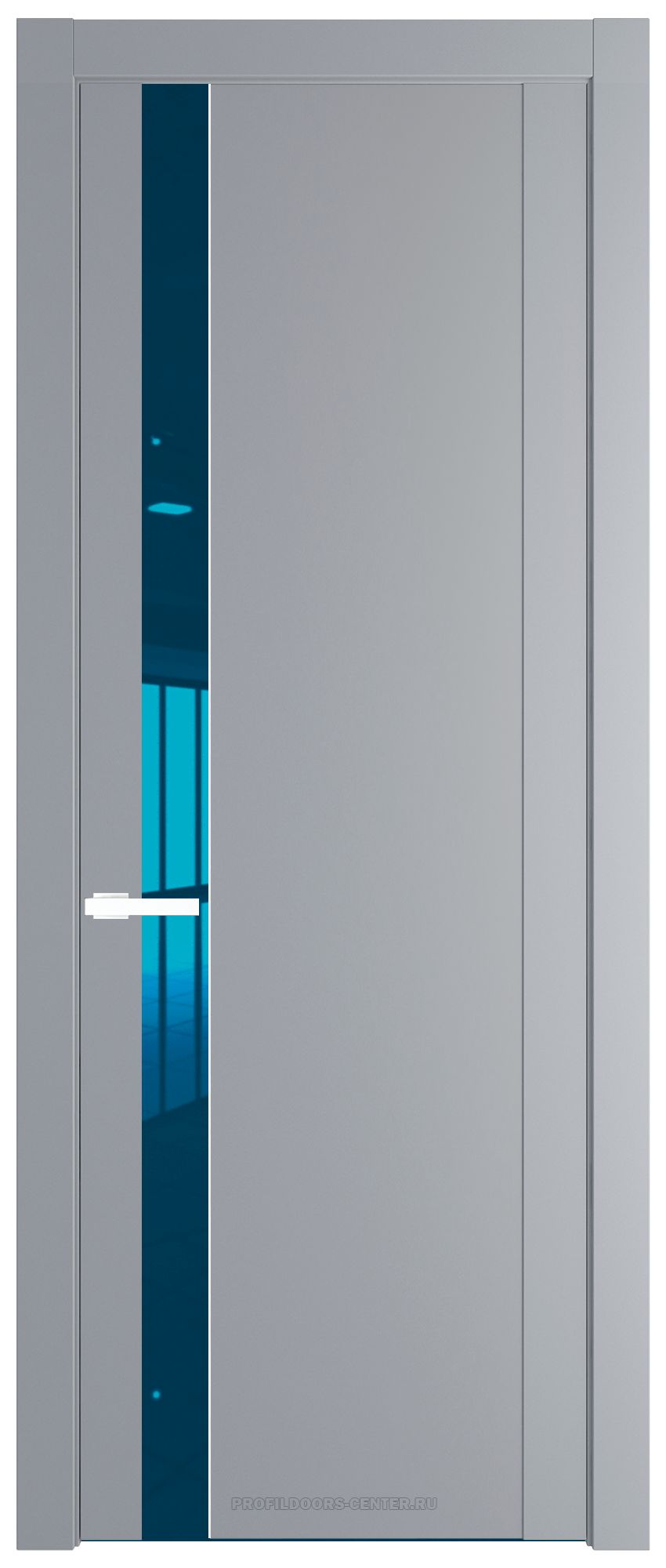 1.2P Смоки Зеркало Blue молдинг Вайт