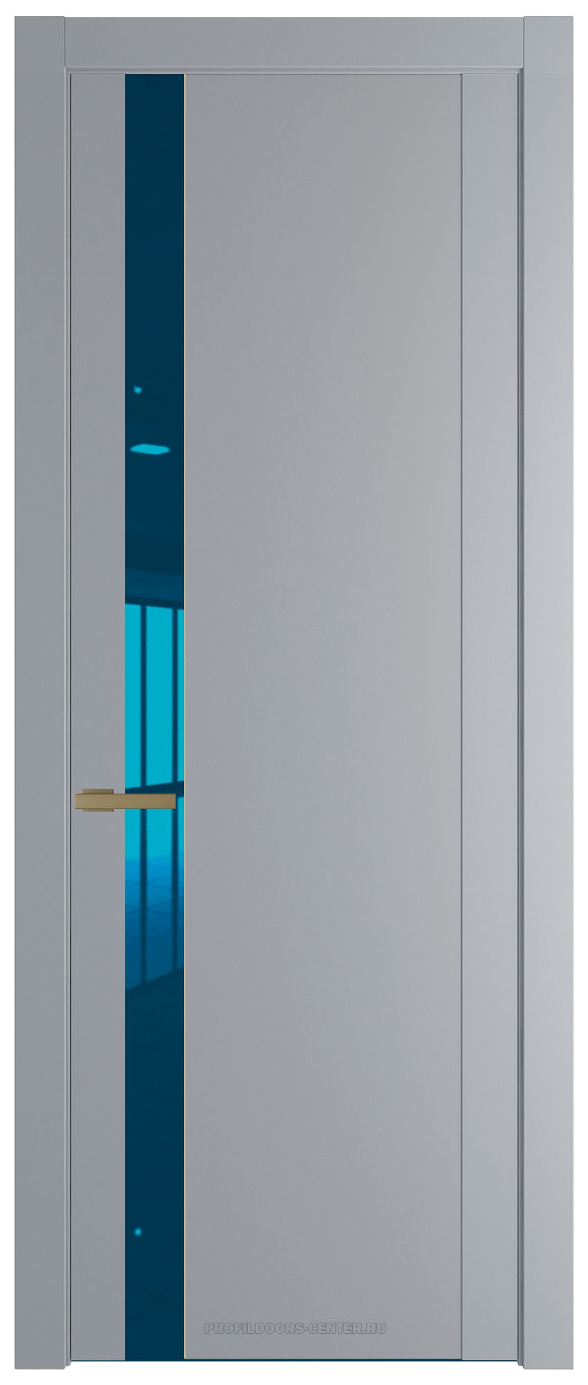 1.2P Смоки Зеркало Blue молдинг Золото