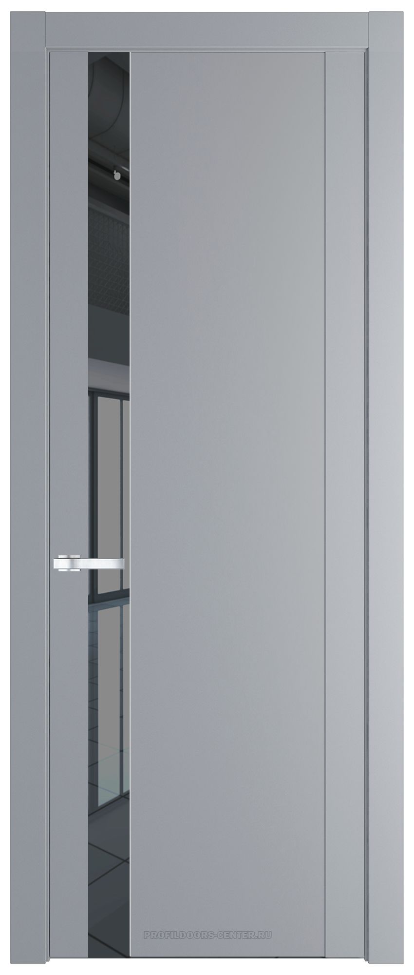 1.2P Смоки Зеркало Grey молдинг Серебро