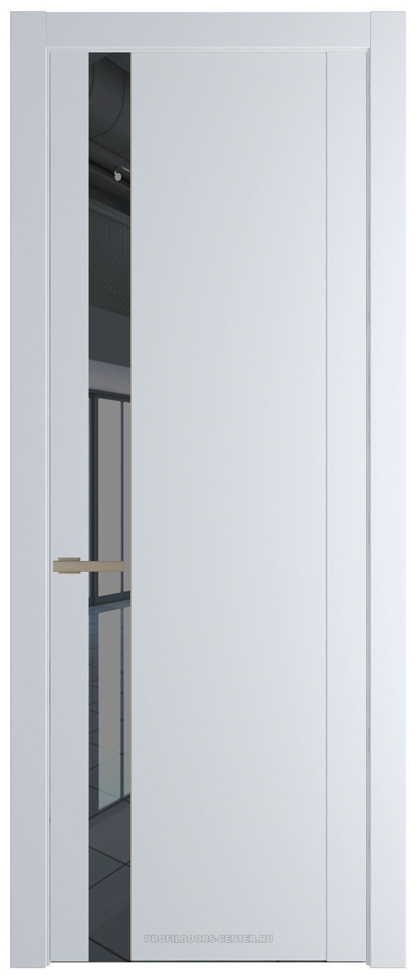 1.2P Вайт Зеркало Grey молдинг Никель матовый
