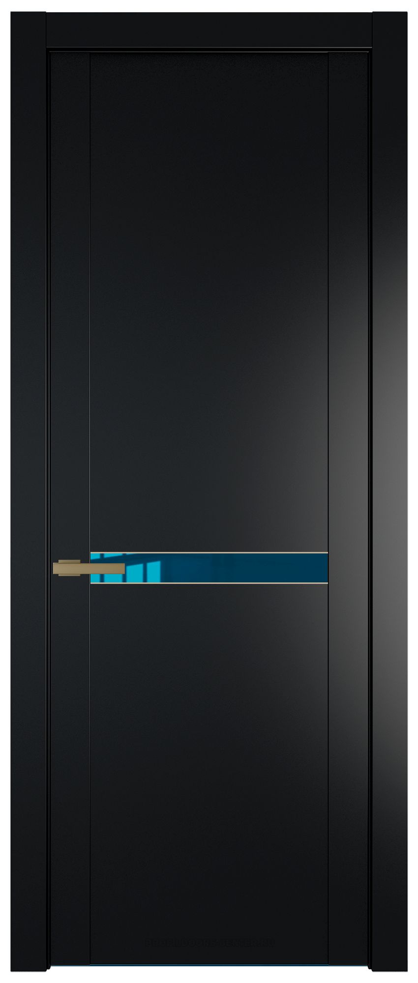 1.4P Блэк Зеркало Blue молдинг Золото