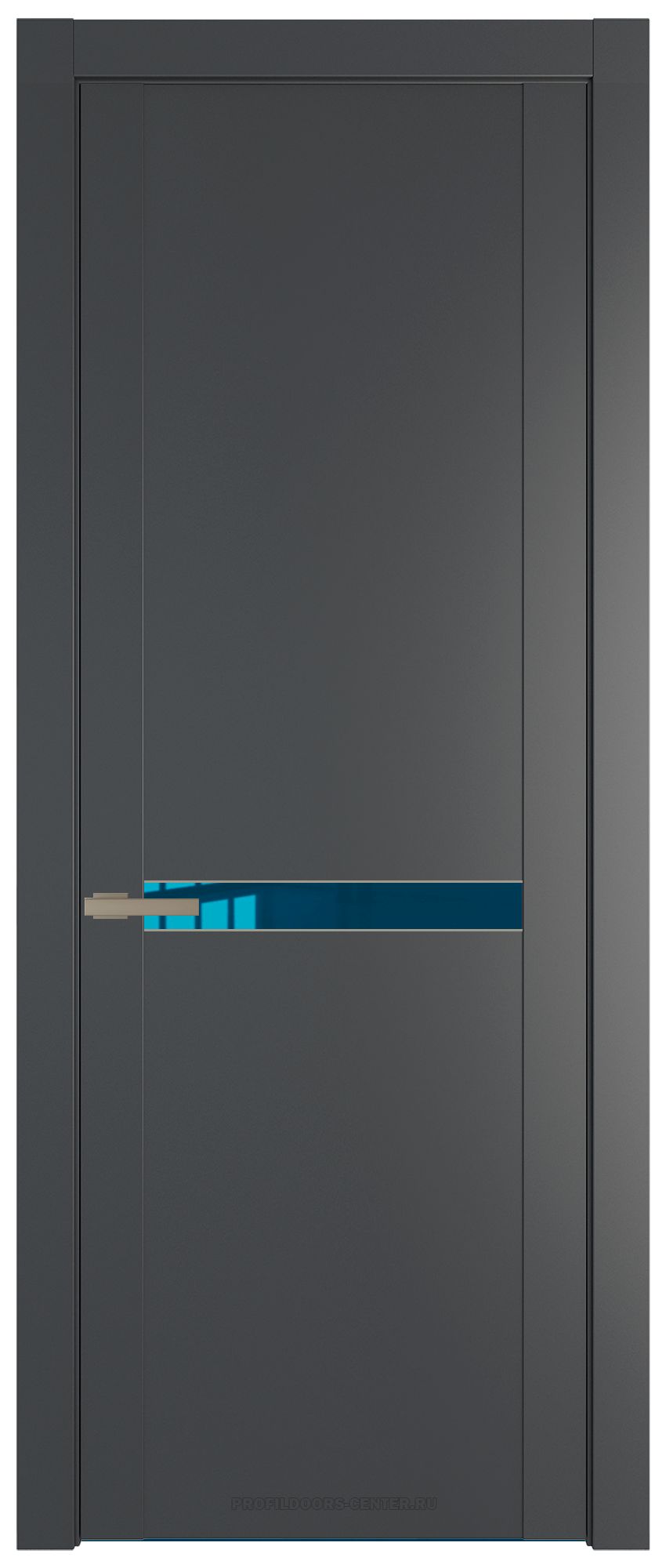 1.4P Графит Зеркало Blue молдинг Никель матовый