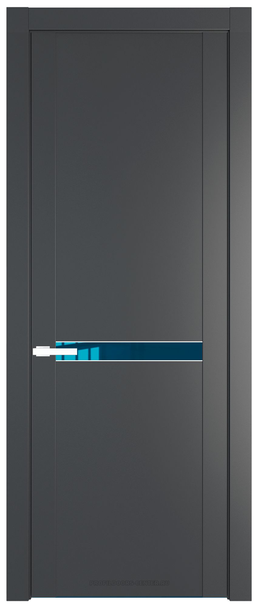 1.4P Графит Зеркало Blue молдинг Вайт