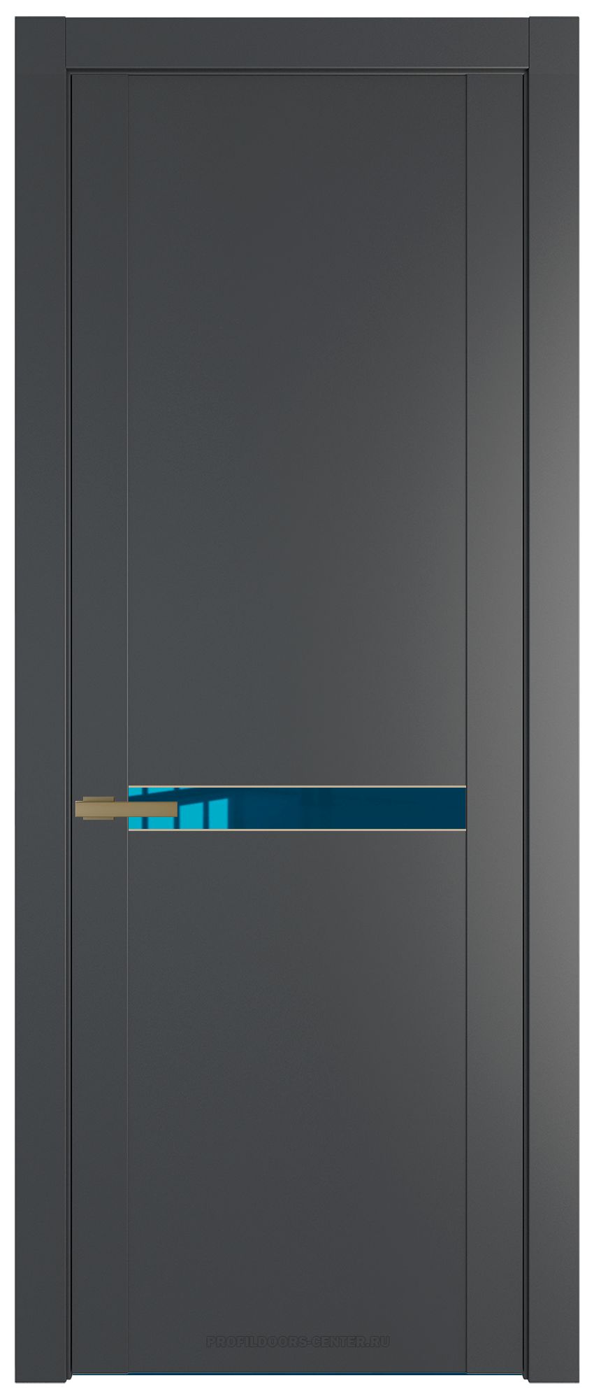 1.4P Графит Зеркало Blue молдинг Золото