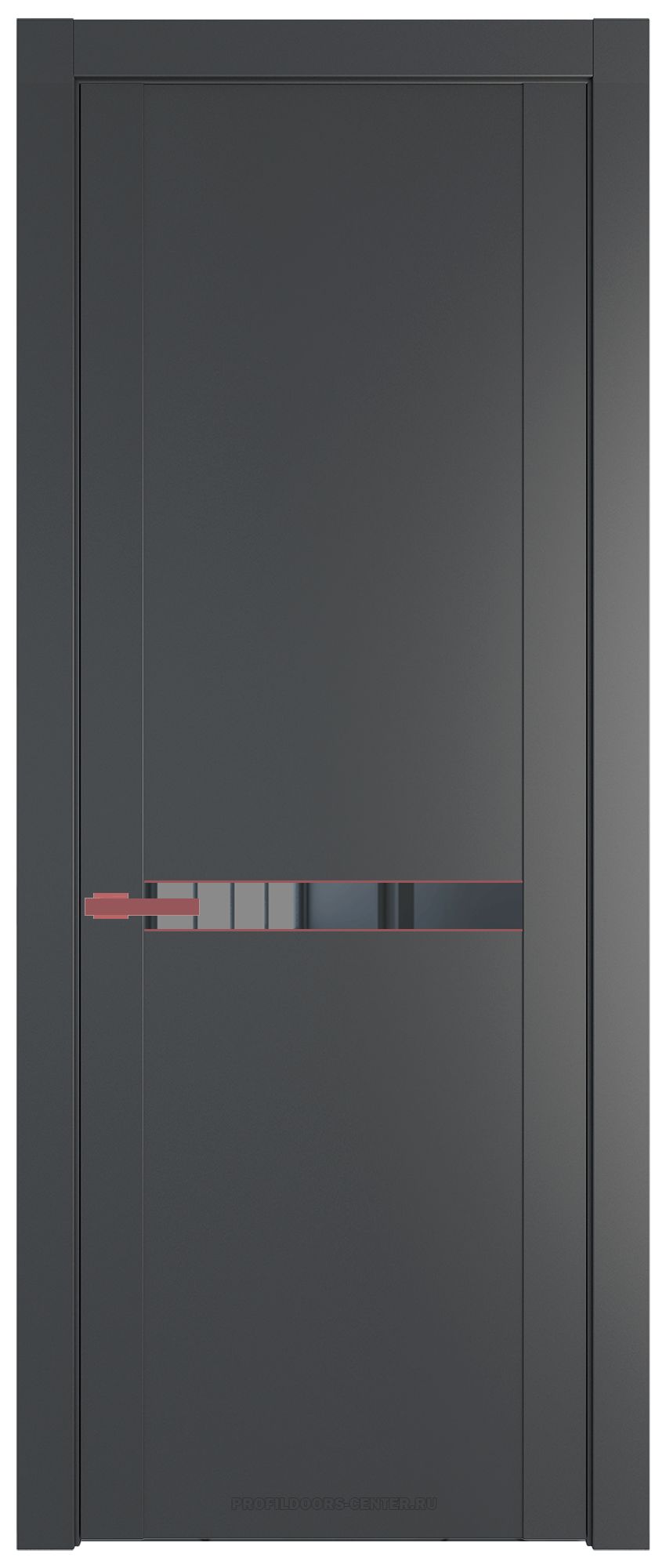 1.4P Графит Зеркало Grey молдинг Красный антрацит
