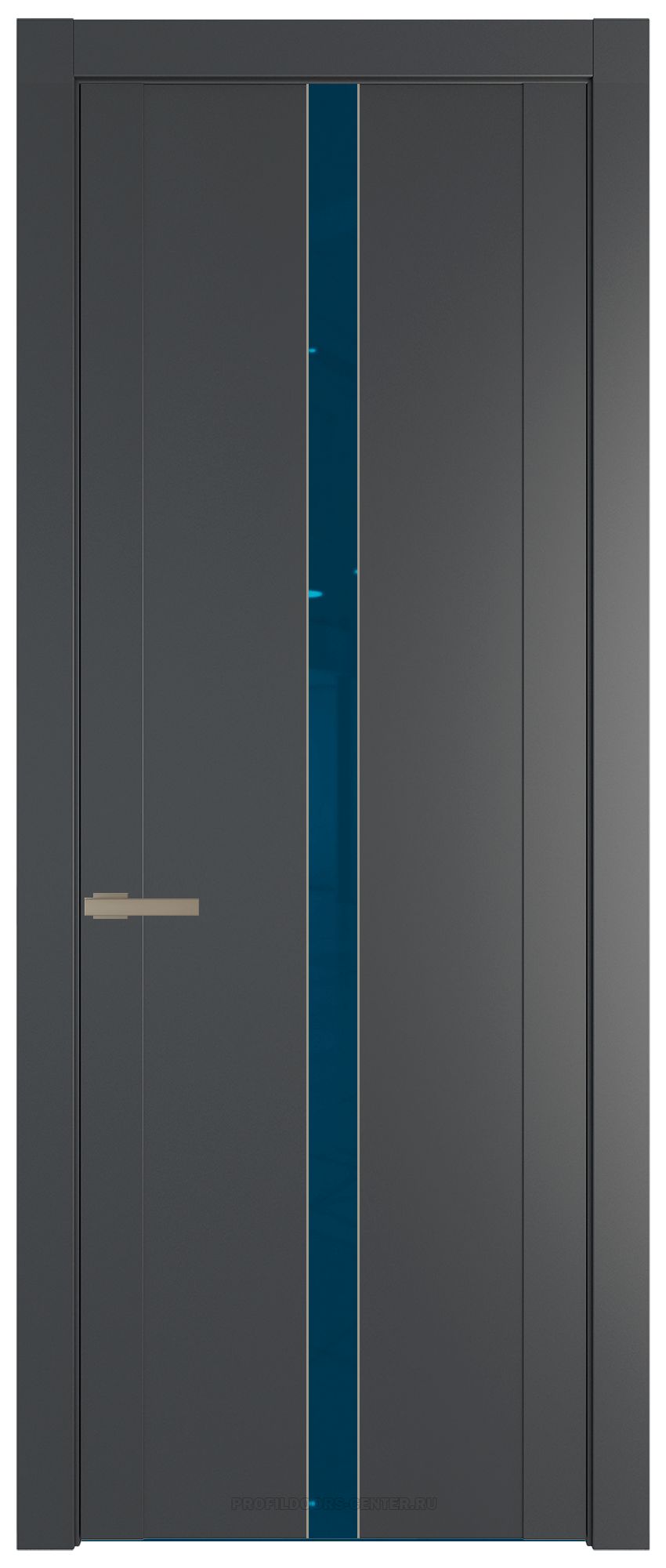 1.8P Графит Зеркало Blue молдинг Никель матовый