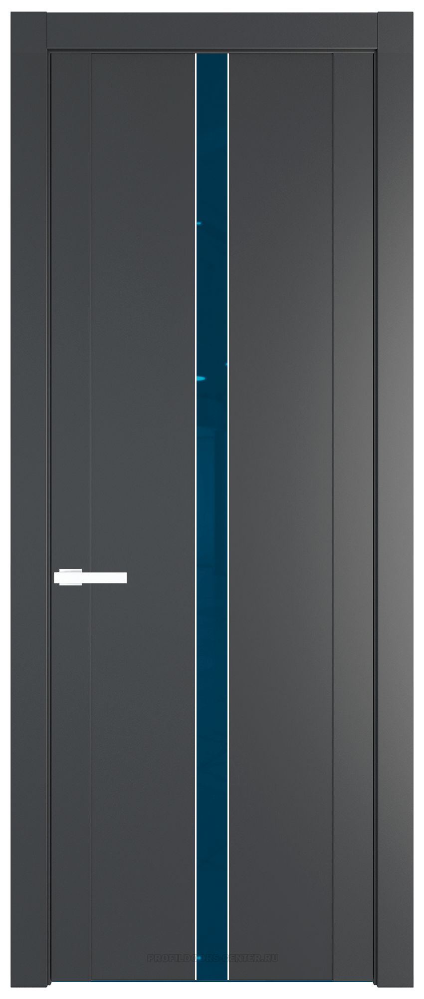 1.8P Графит Зеркало Blue молдинг Вайт