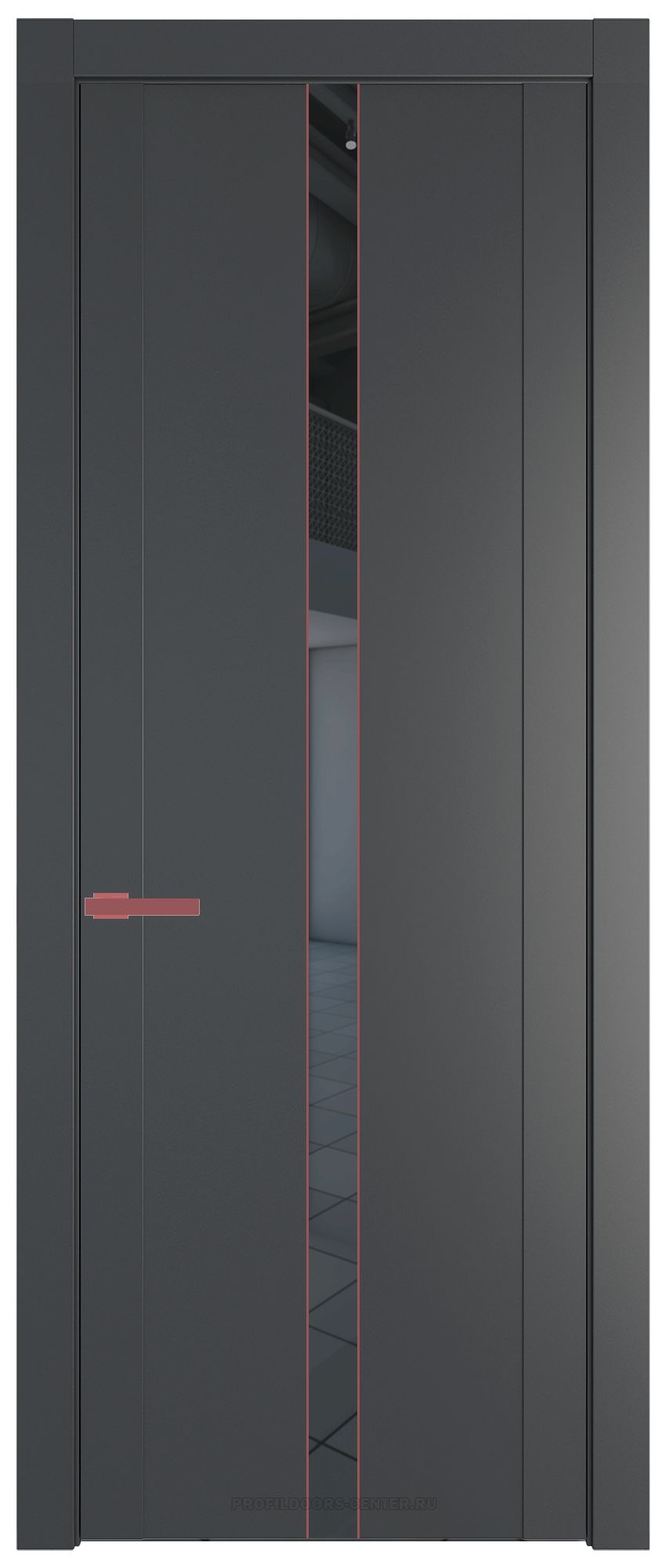1.8P Графит Зеркало Grey молдинг Красный антрацит