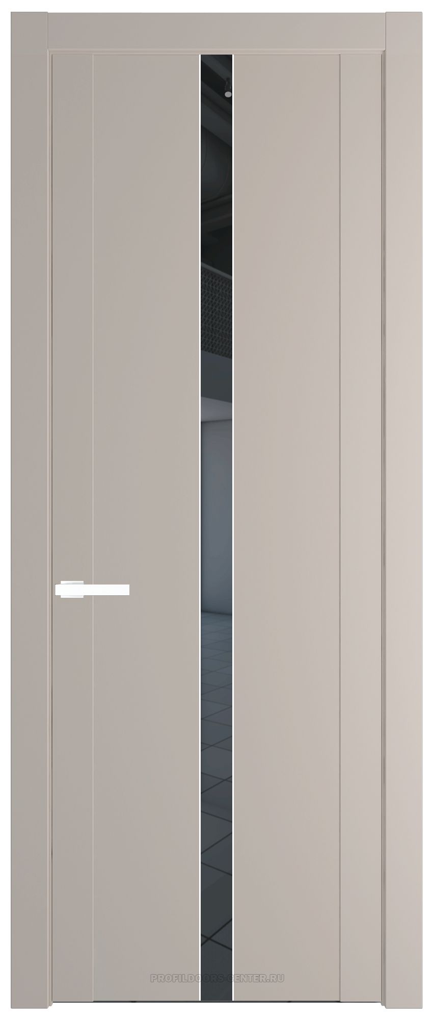 1.8P Сэнд Зеркало Grey молдинг Вайт