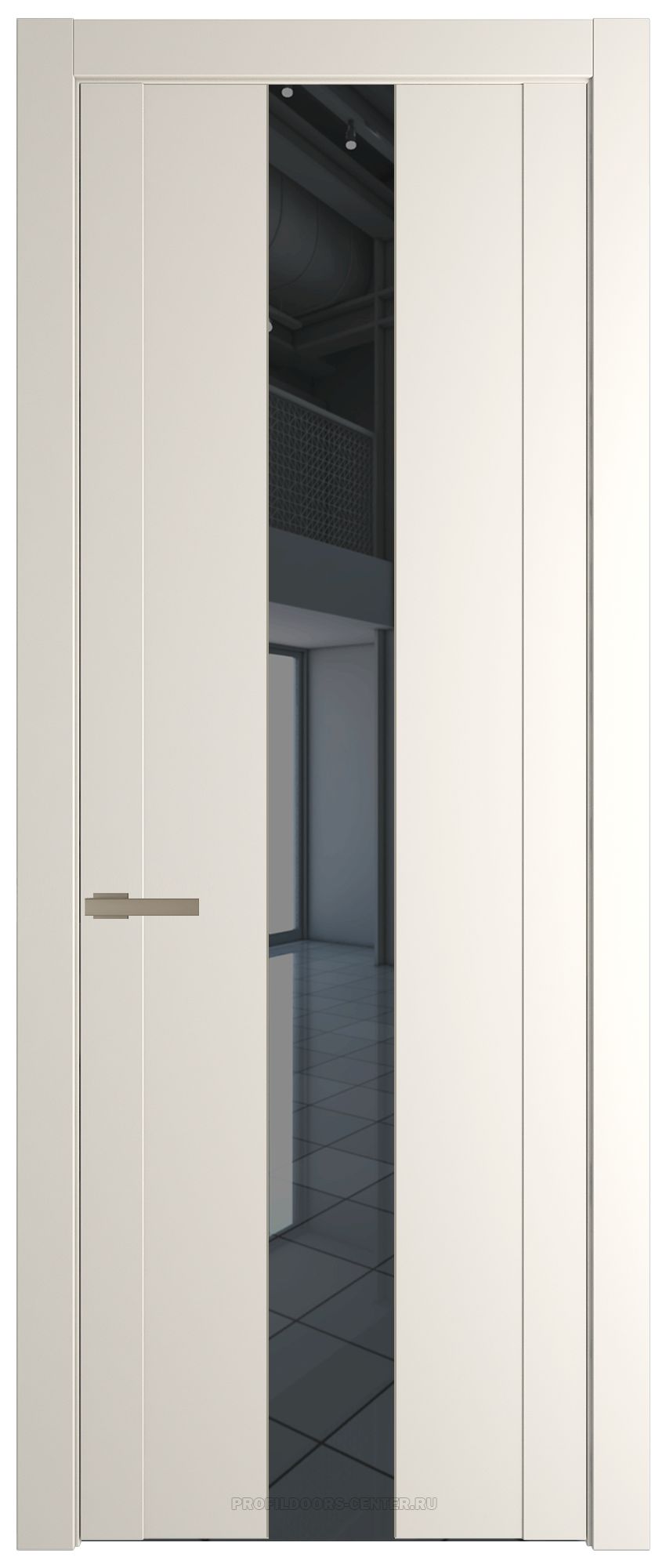 1.9P Перламутр белый Зеркало Grey молдинг Никель матовый