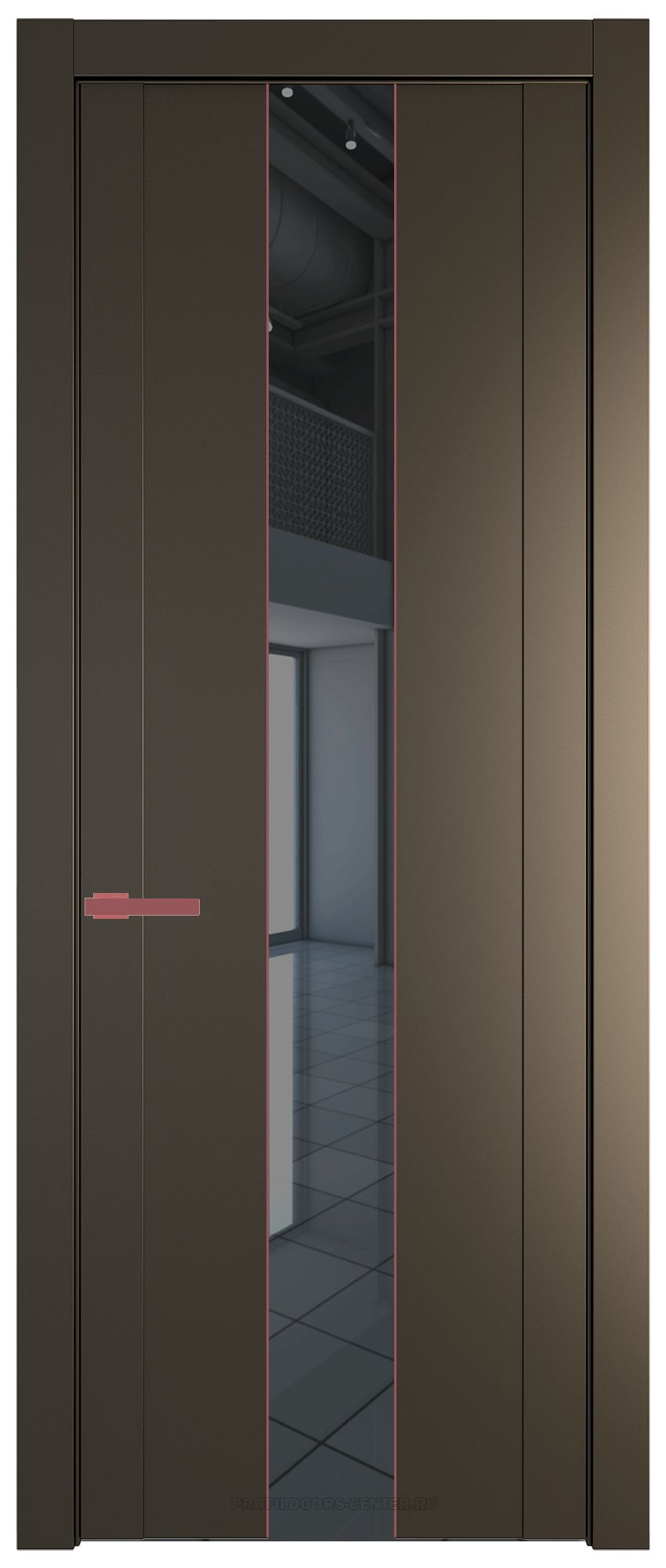 1.9P Перламутр бронза Зеркало Grey молдинг Красный антрацит