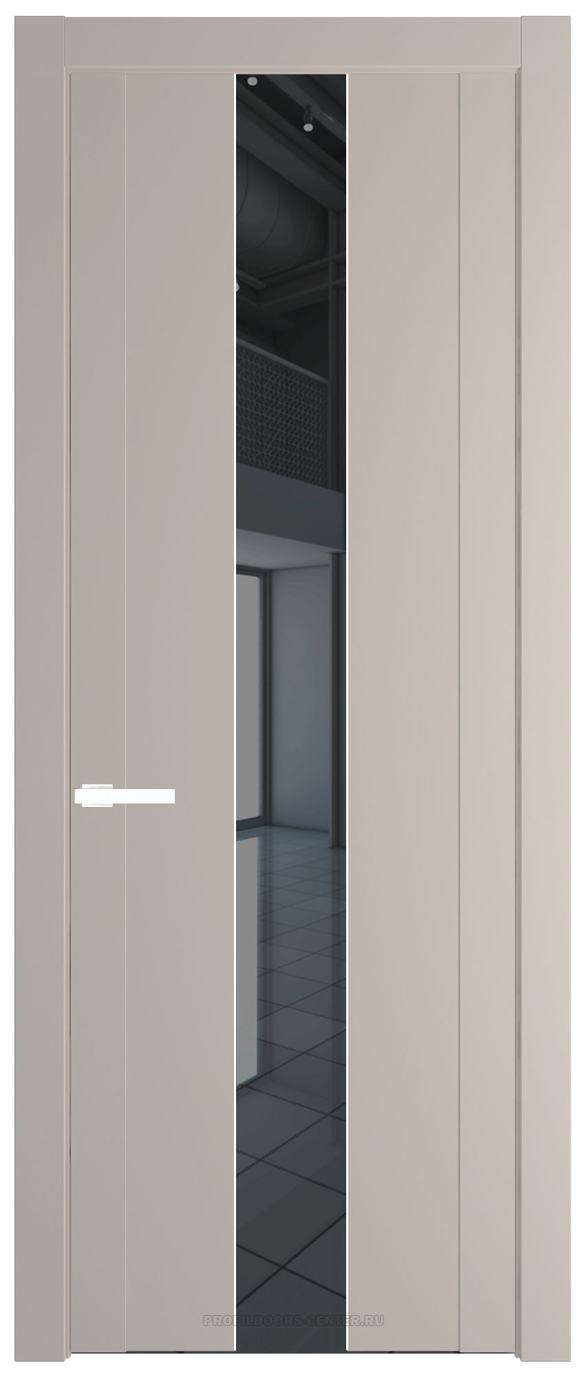 1.9P Сэнд Зеркало Grey молдинг Вайт