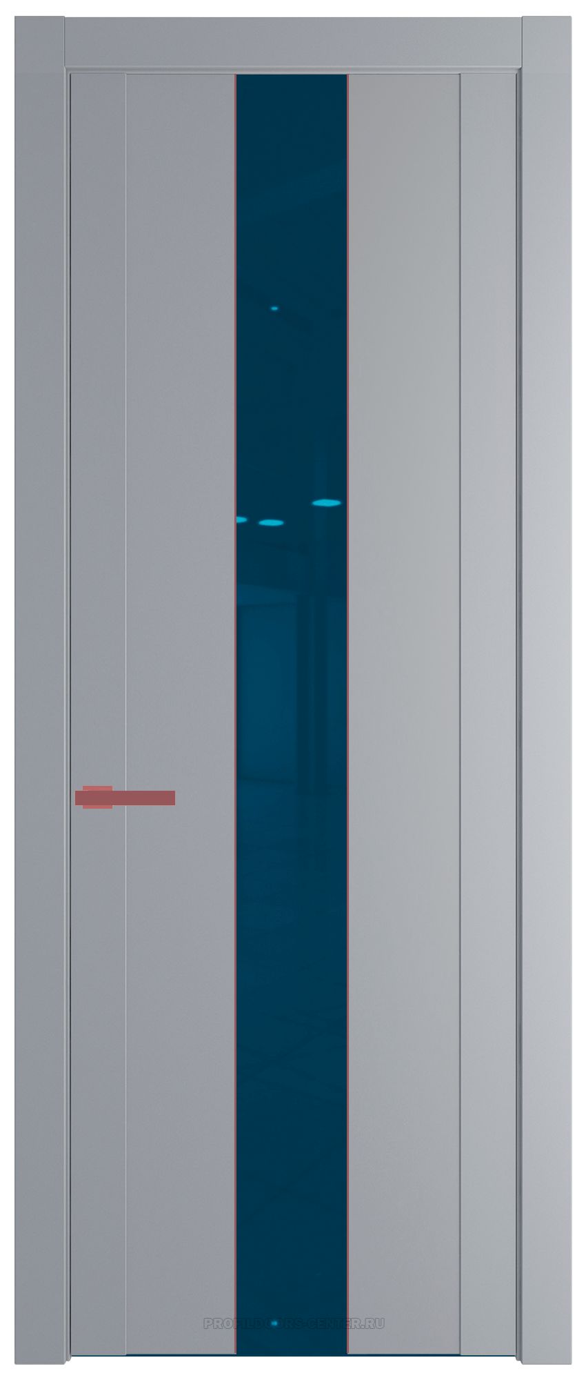1.9P Смоки Зеркало Blue молдинг Красный антрацит