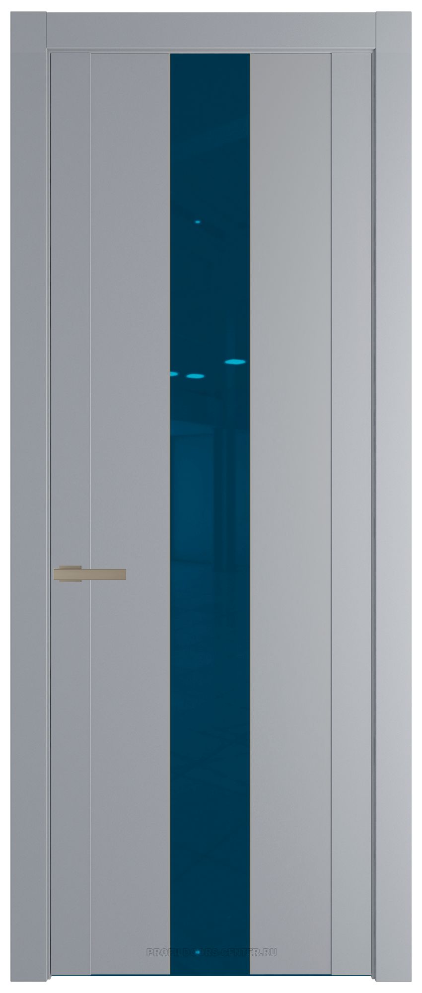 1.9P Смоки Зеркало Blue молдинг Никель матовый
