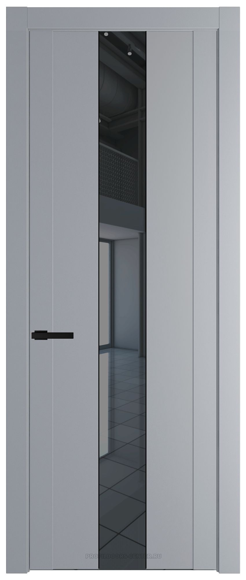 1.9P Смоки Зеркало Grey молдинг Черный матовый