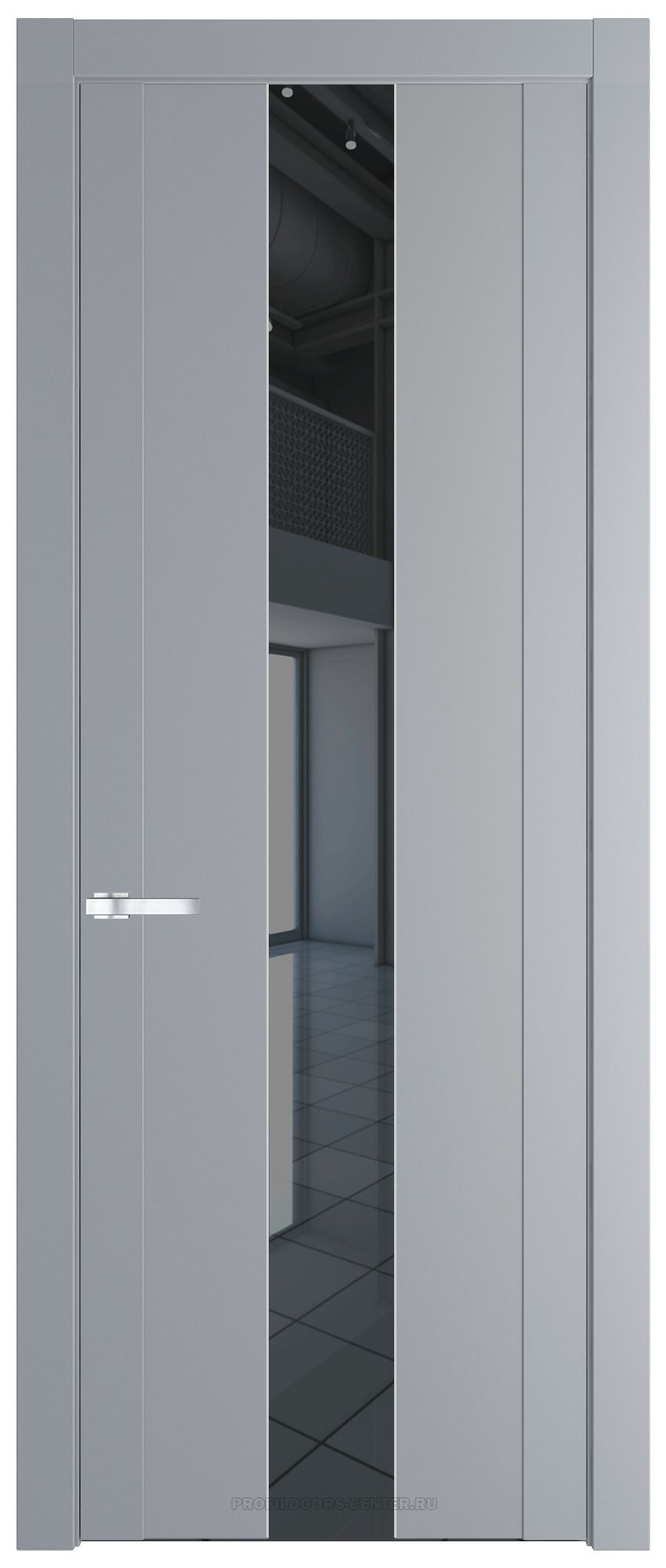1.9P Смоки Зеркало Grey молдинг Серебро