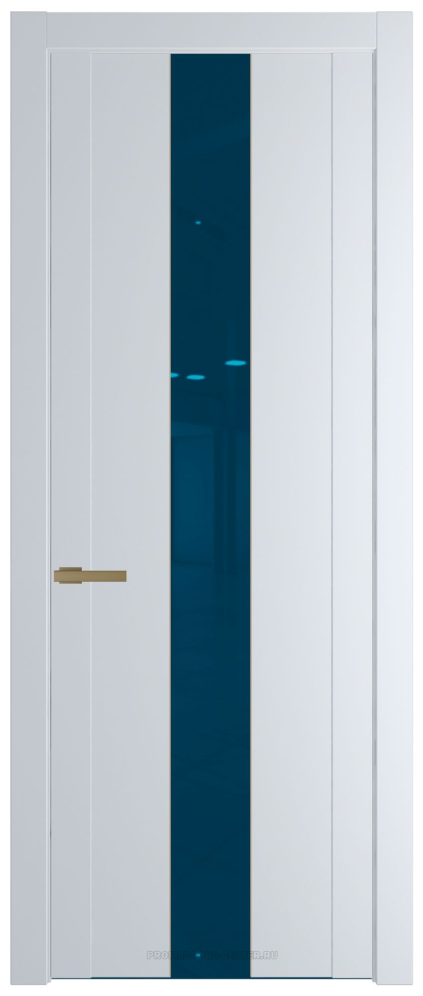 1.9P Вайт Зеркало Blue молдинг Золото