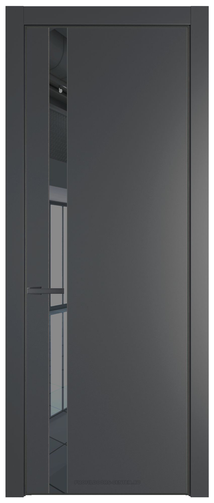 18 PA Графит с профилем Серая Ночь с стеклом  зеркало grey