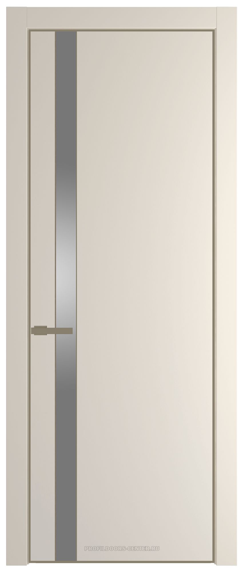 18 PA Кремовая Магнолия с профилем Шампань с стеклом серебро матлак
