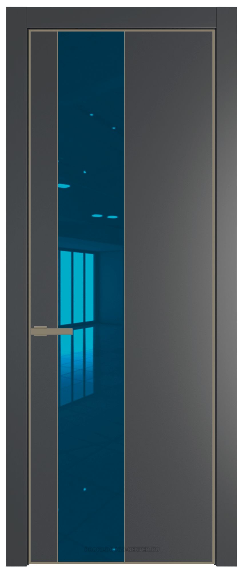 19 PE с вставкой из стекла зеркало blue Графит с алюминиевой кромкой Шампань