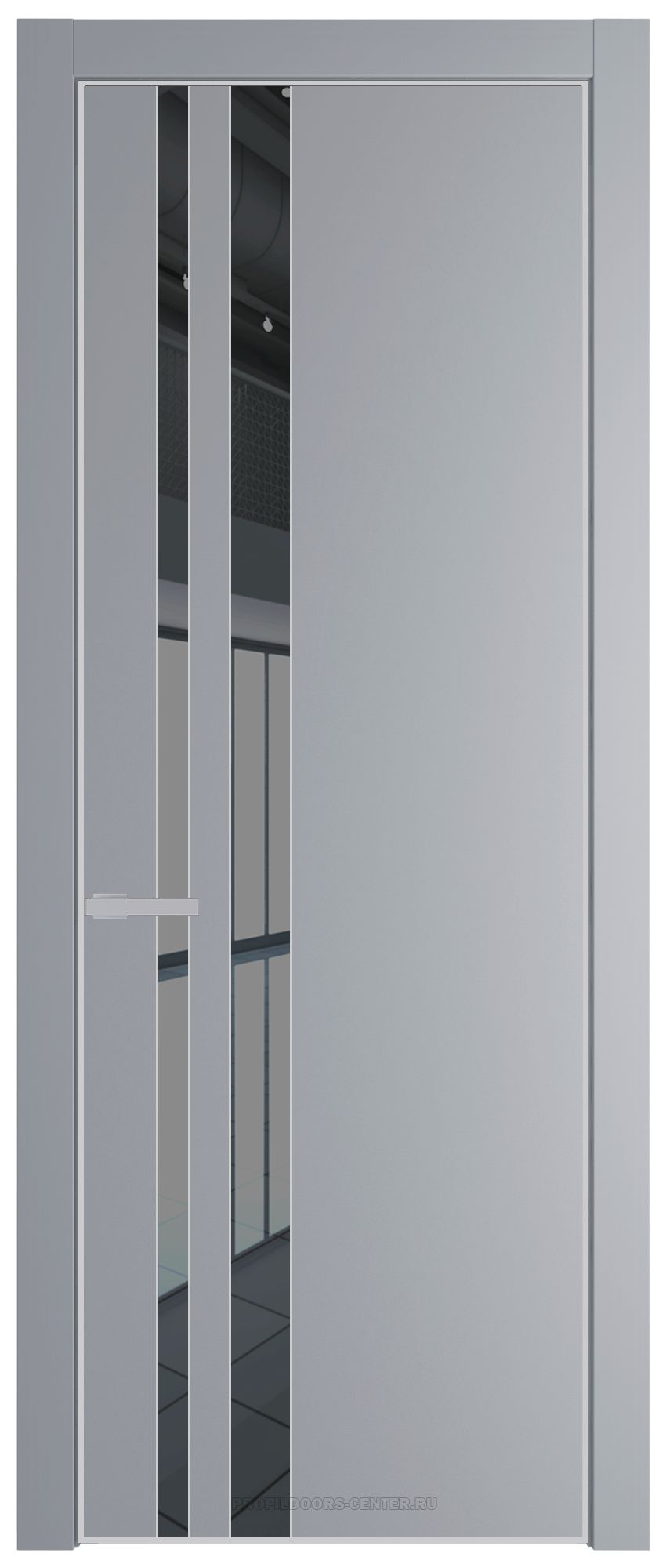 20 PE с вставкой из стекла зеркало grey Смоки с алюминиевой кромкой Матовая