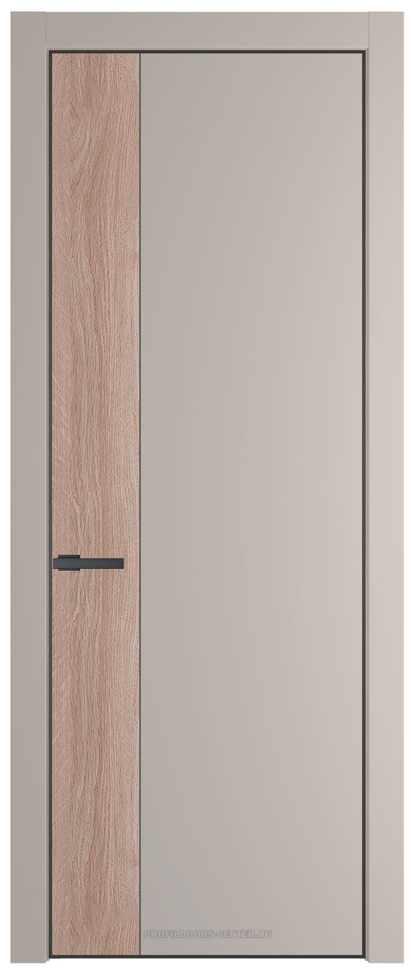 24 PE с вставкой Дуб Сонома Сэнд с алюминиевой кромкой Серая Ночь